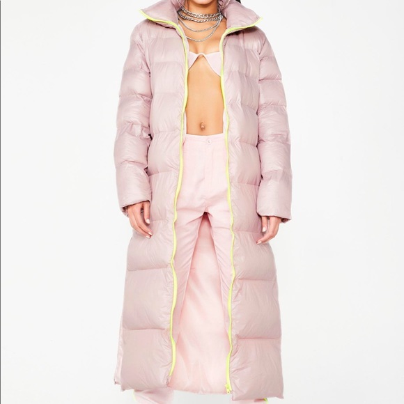 Dolls Kill Jackets & Blazers - POSTER GRL LONG PUFFER JACKET